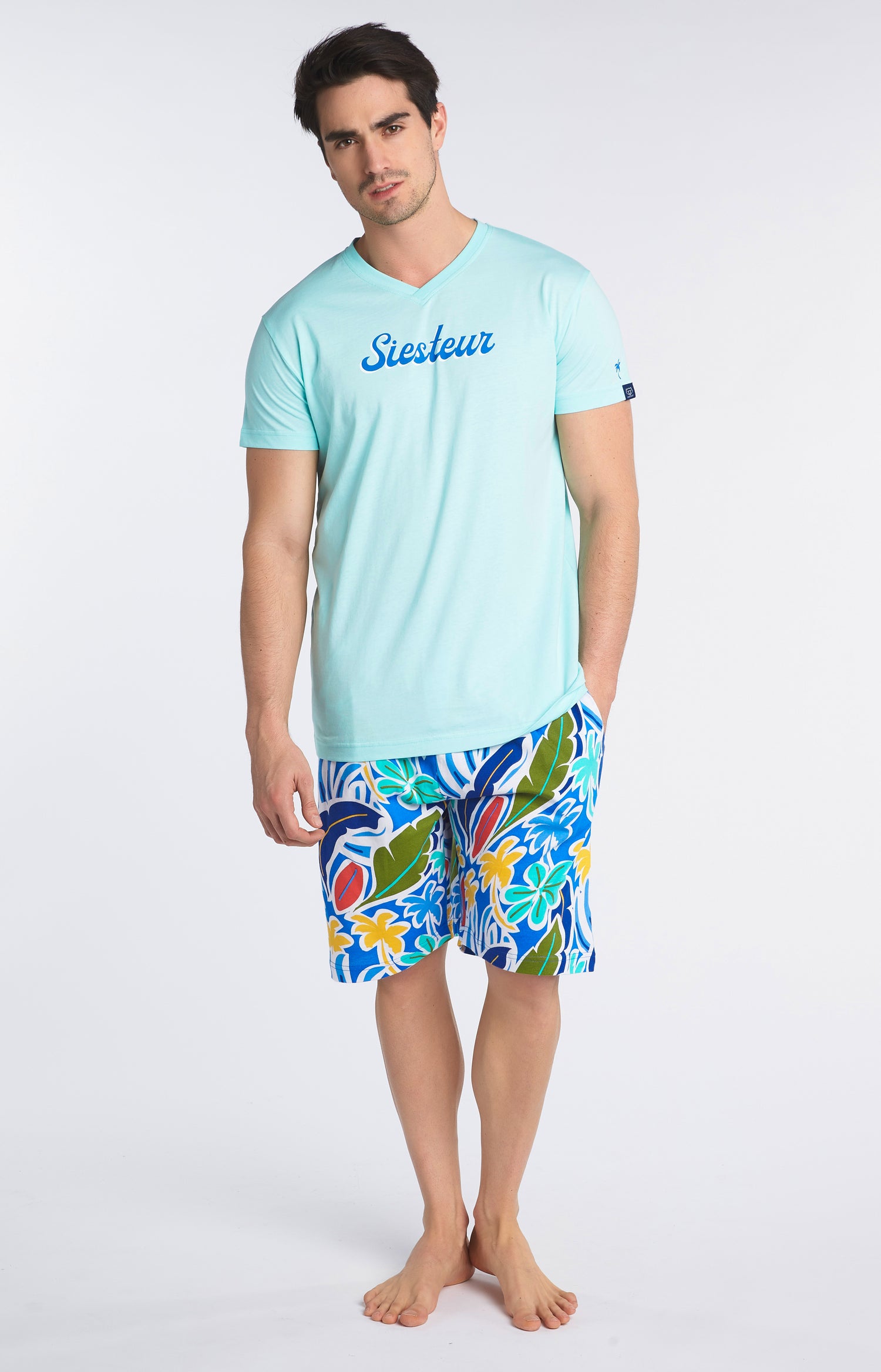 Pyjashort Homme Malibu Bleu 2