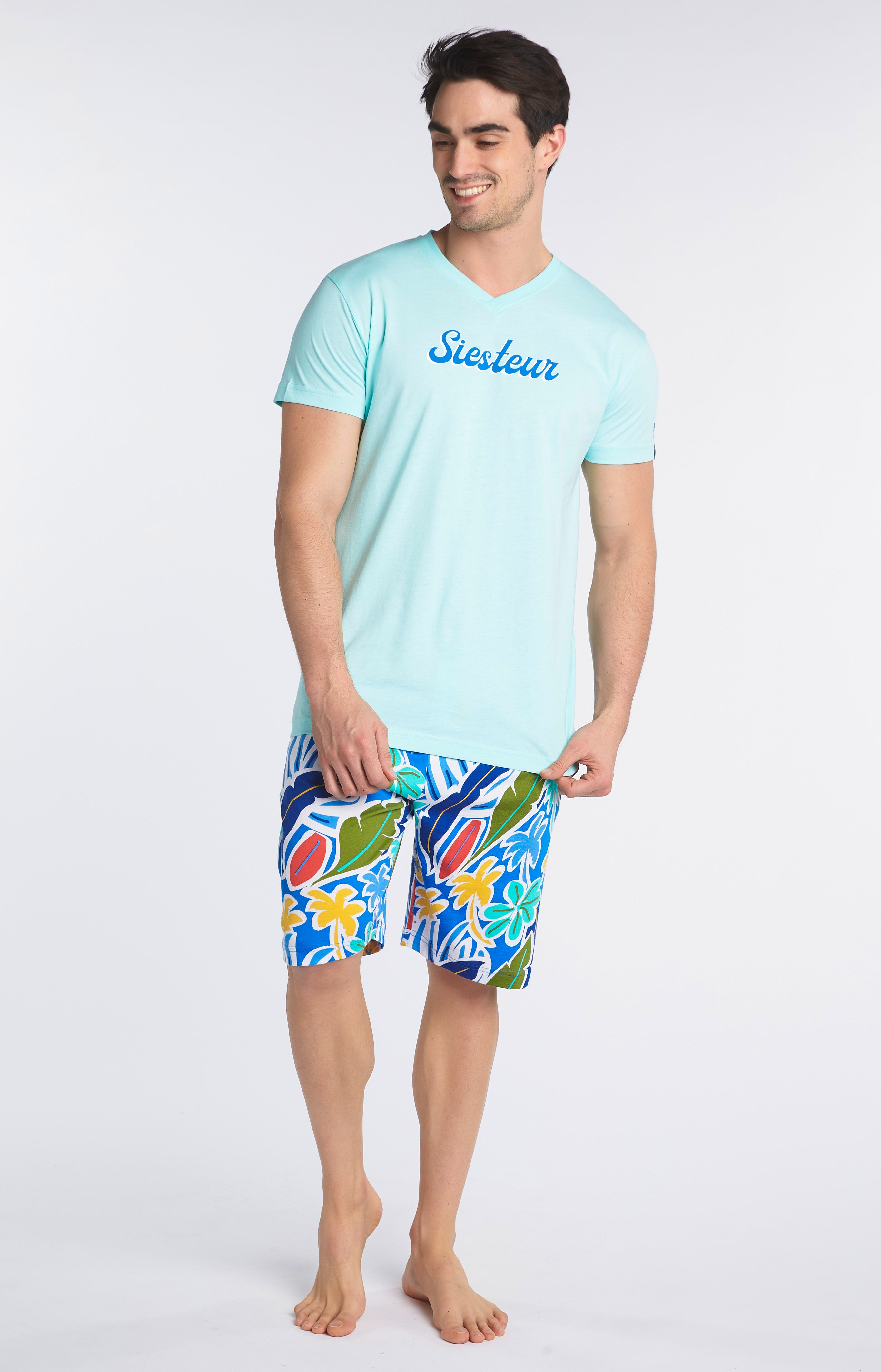 Pyjashort Homme Malibu Bleu 1