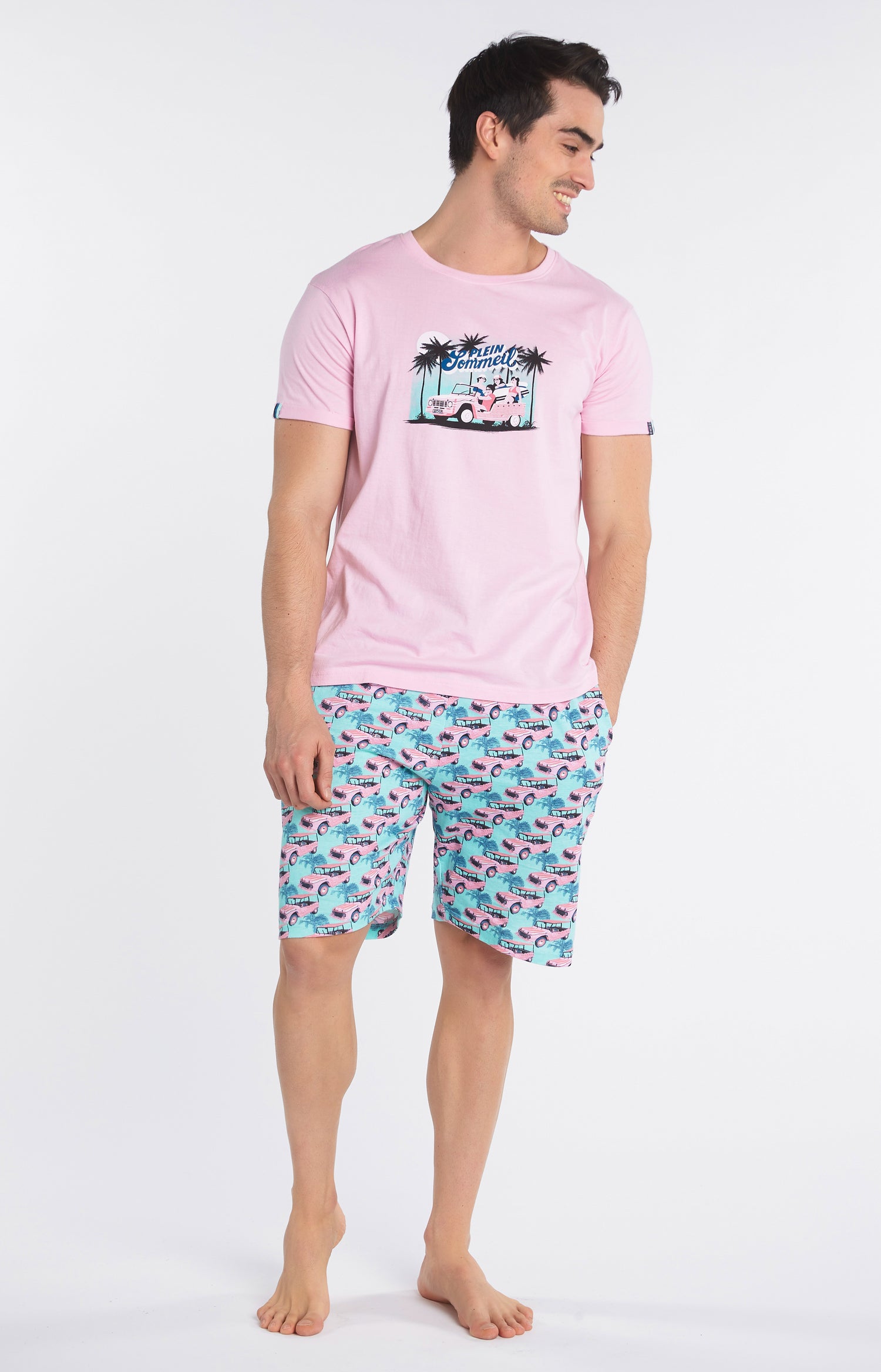 Pyjashort Homme Mehari Rose 5