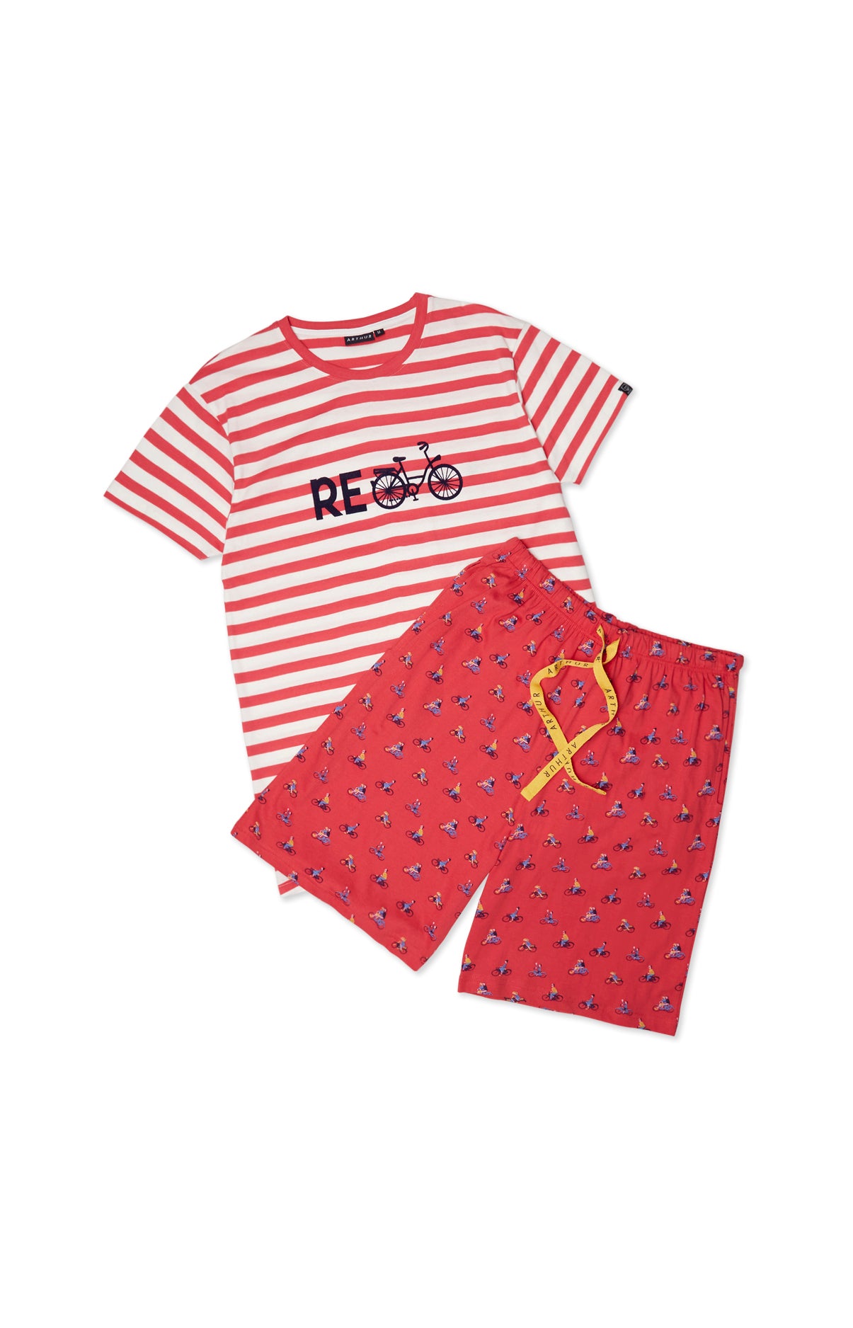 Pyjashort Homme Recycle Rouge 3