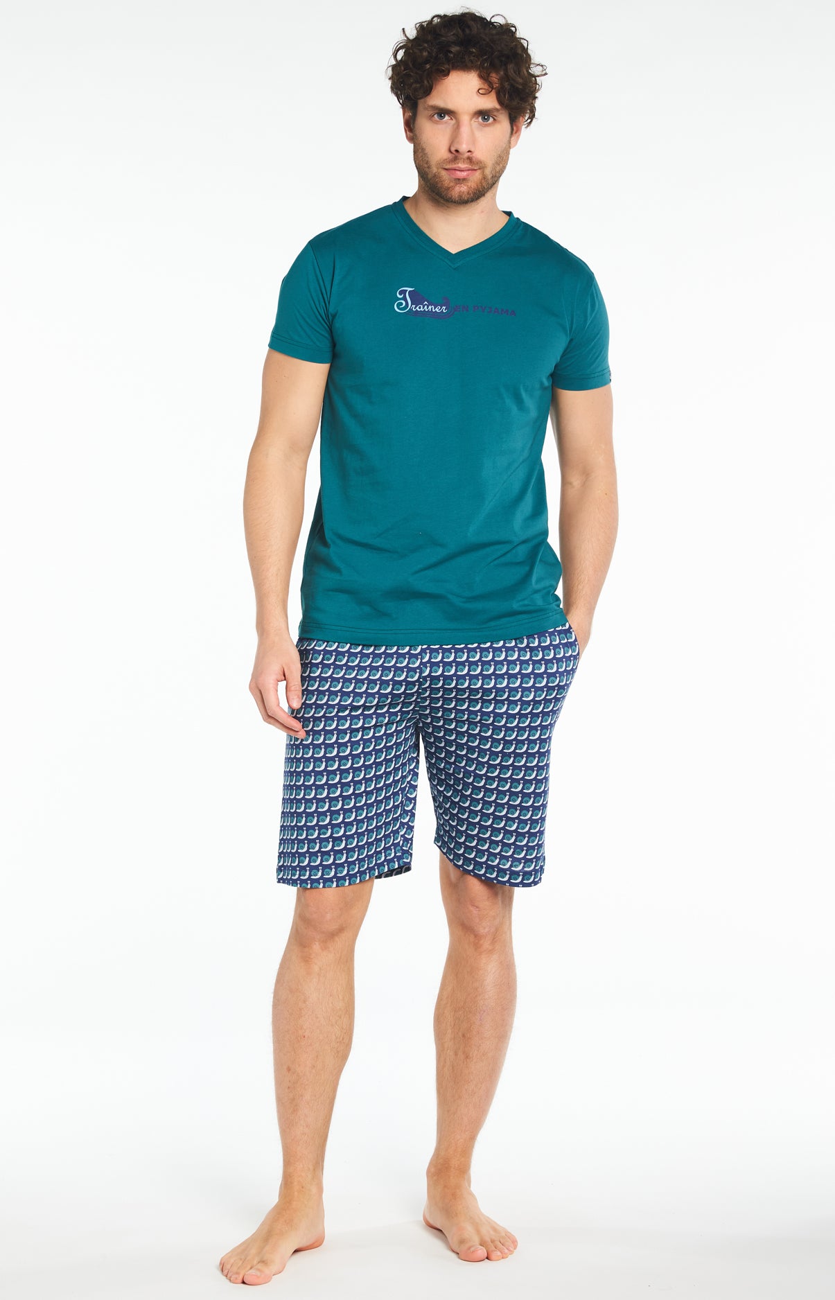 Pyjashort Homme Trainer en Pyjama Marine 2