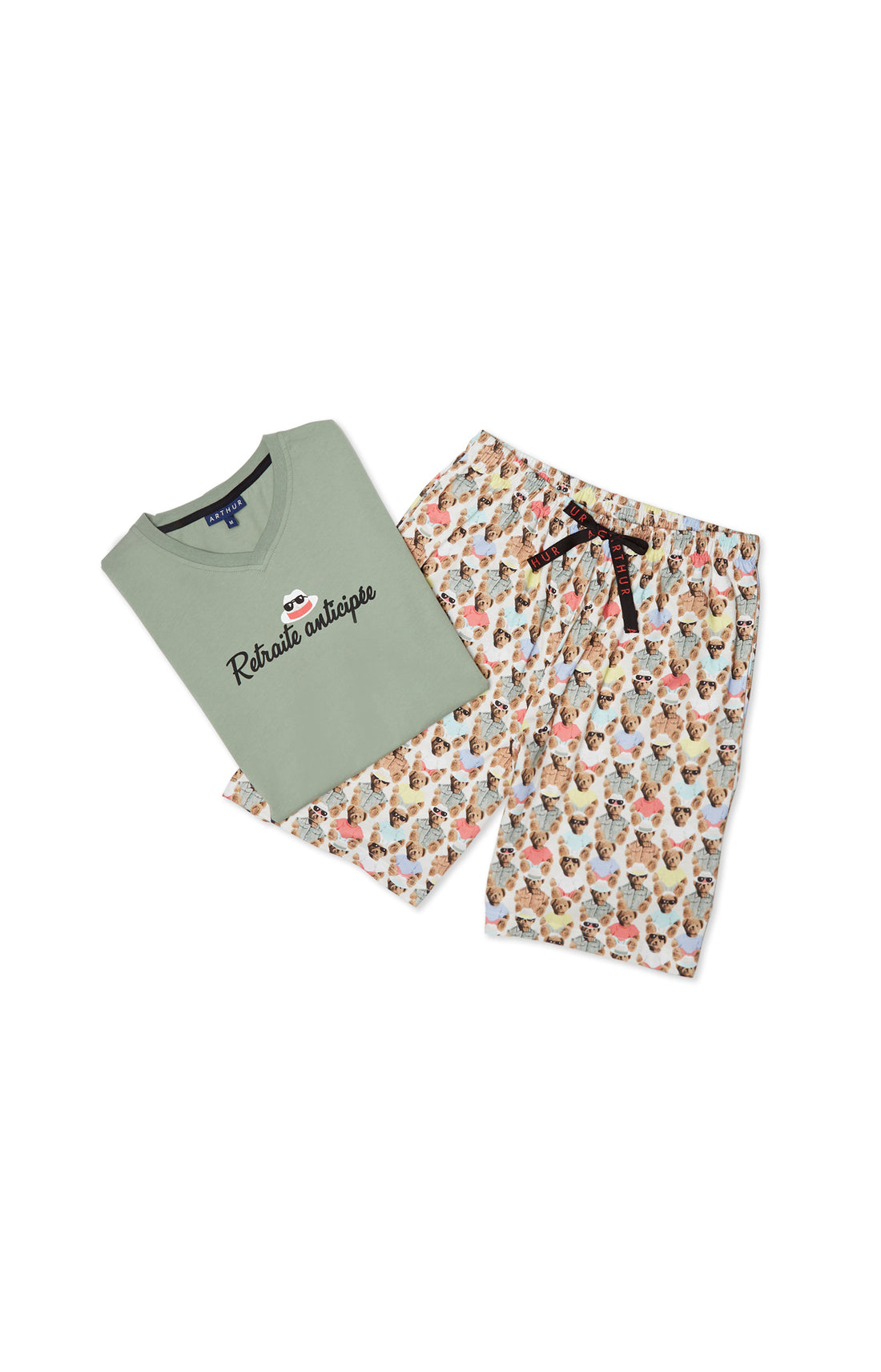 Pyjashort Homme Teddy Multicolore 3