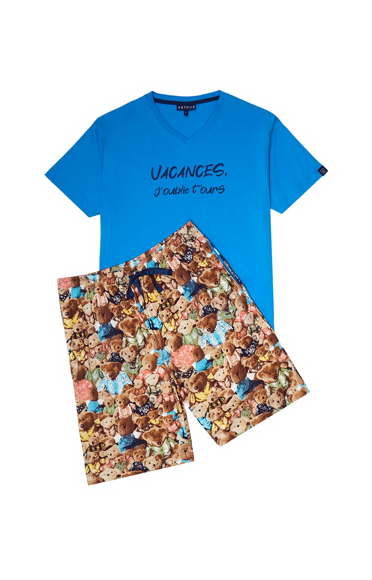 Pyjashort Homme Teddy Multicolore 9
