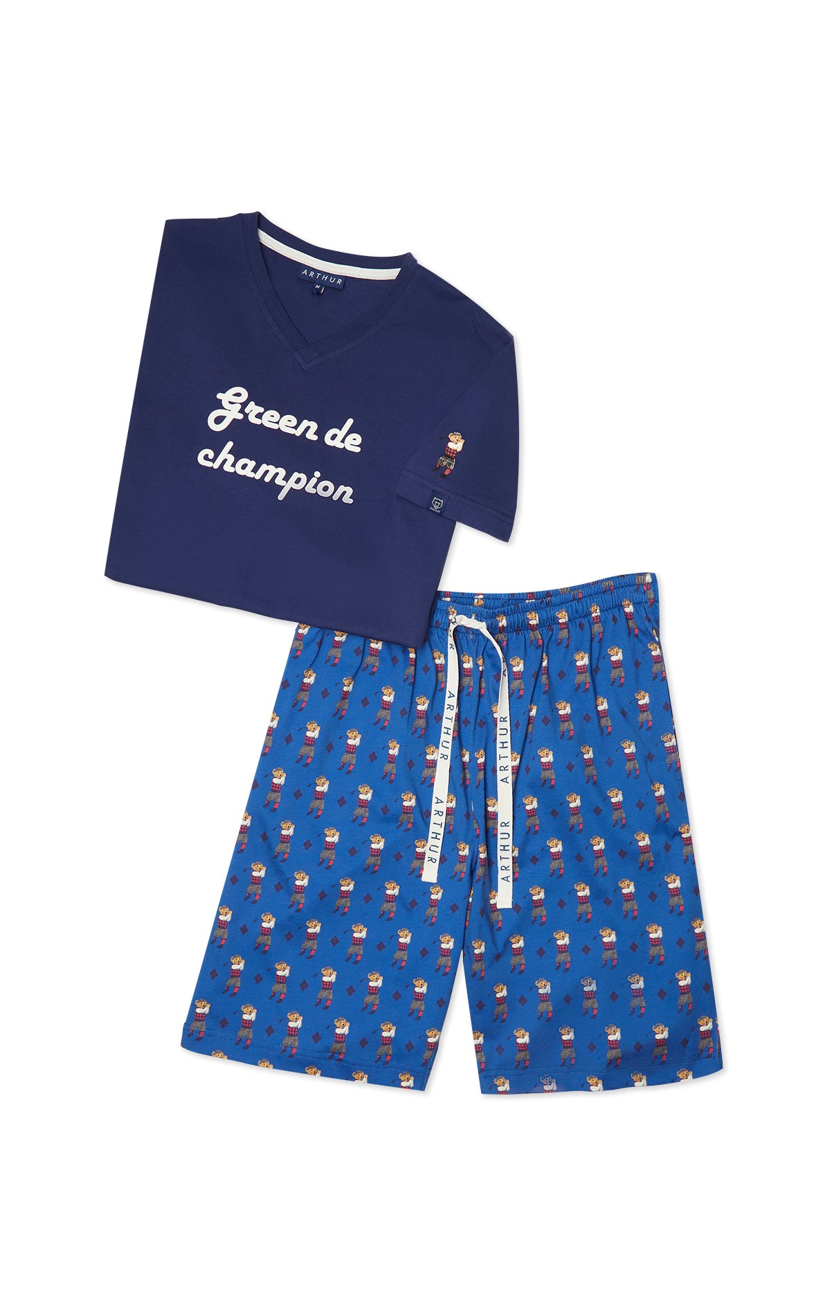 Pyjashort Homme Green de Champion Bleu 3