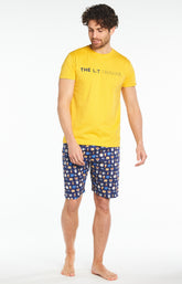 Pyjashort Homme Thé Lit Travail Marine 2