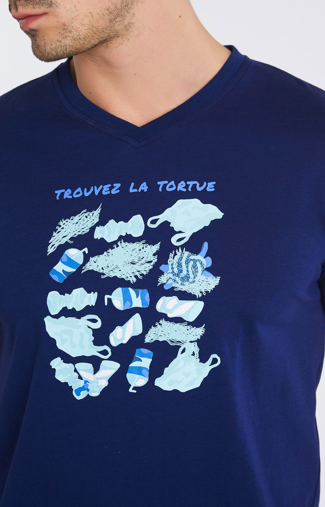 Pyjashort Homme Tortue Bleu 2