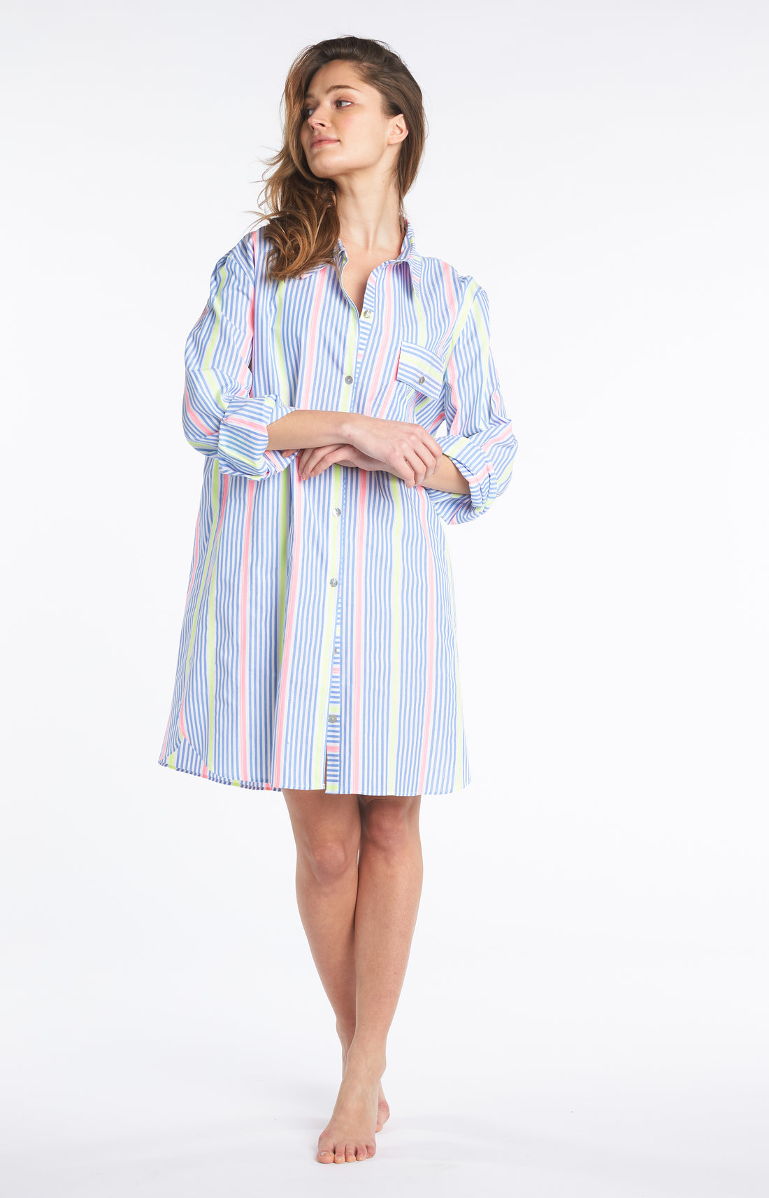 Chemise Femme Grand-Père Fluo Multicolore 1