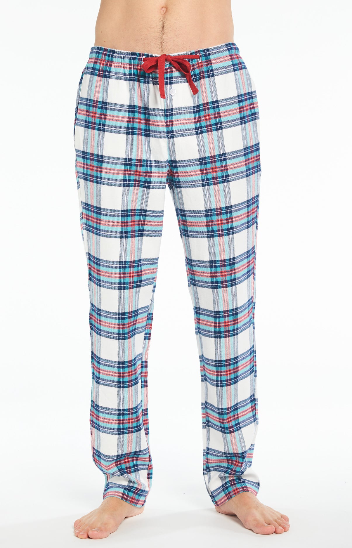 Pyjama long boutonné Homme Logan Blanc et Ivoire 4