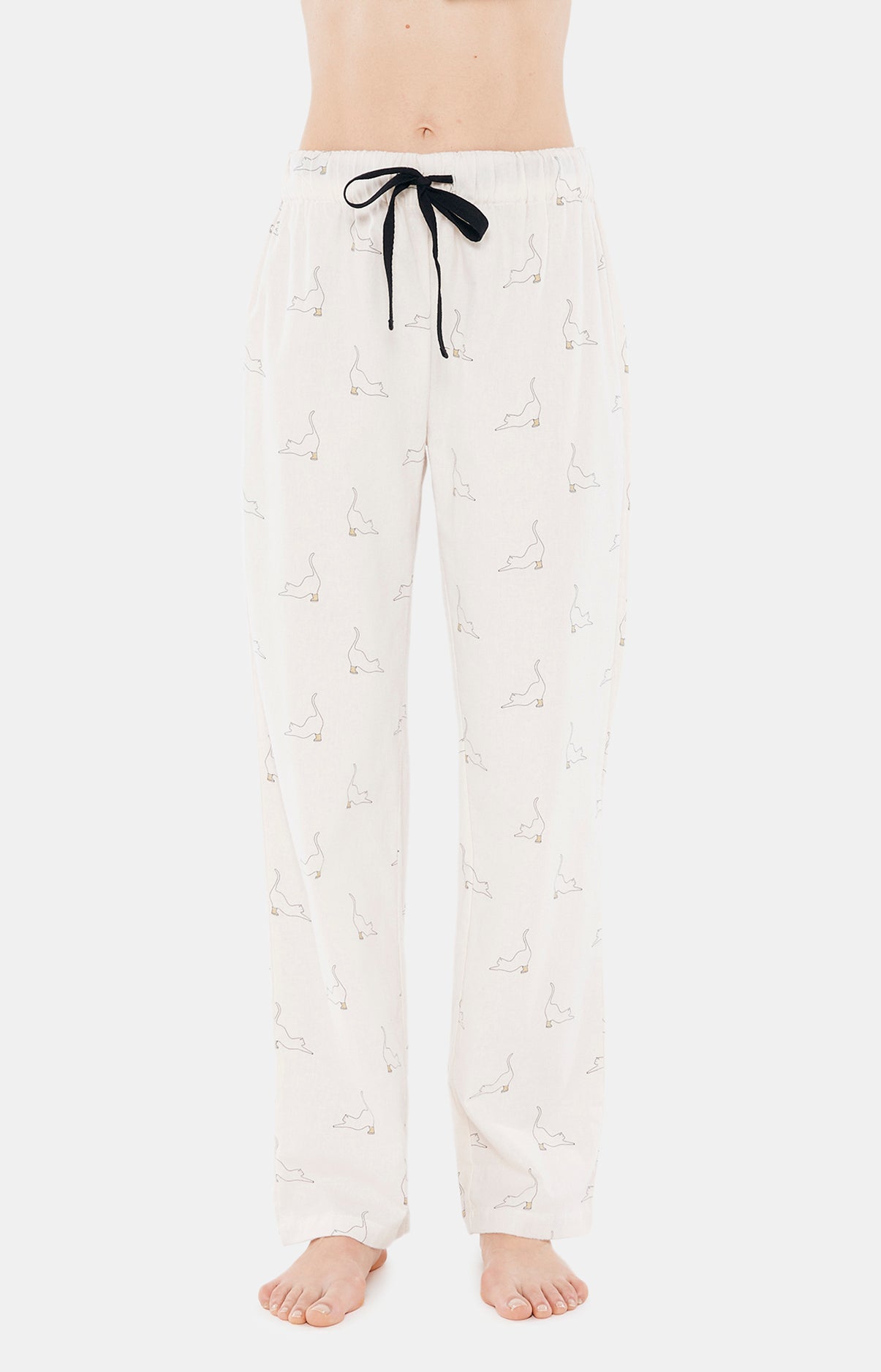 Pyjama long boutonné Femme Chat Beauté Rose 6
