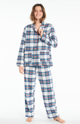 Pyjama long Femme Logan Blanc et Ivoire 2