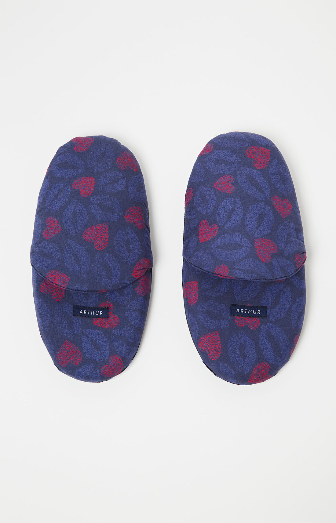 Pantoufles Homme Femme Bisous Marine 2