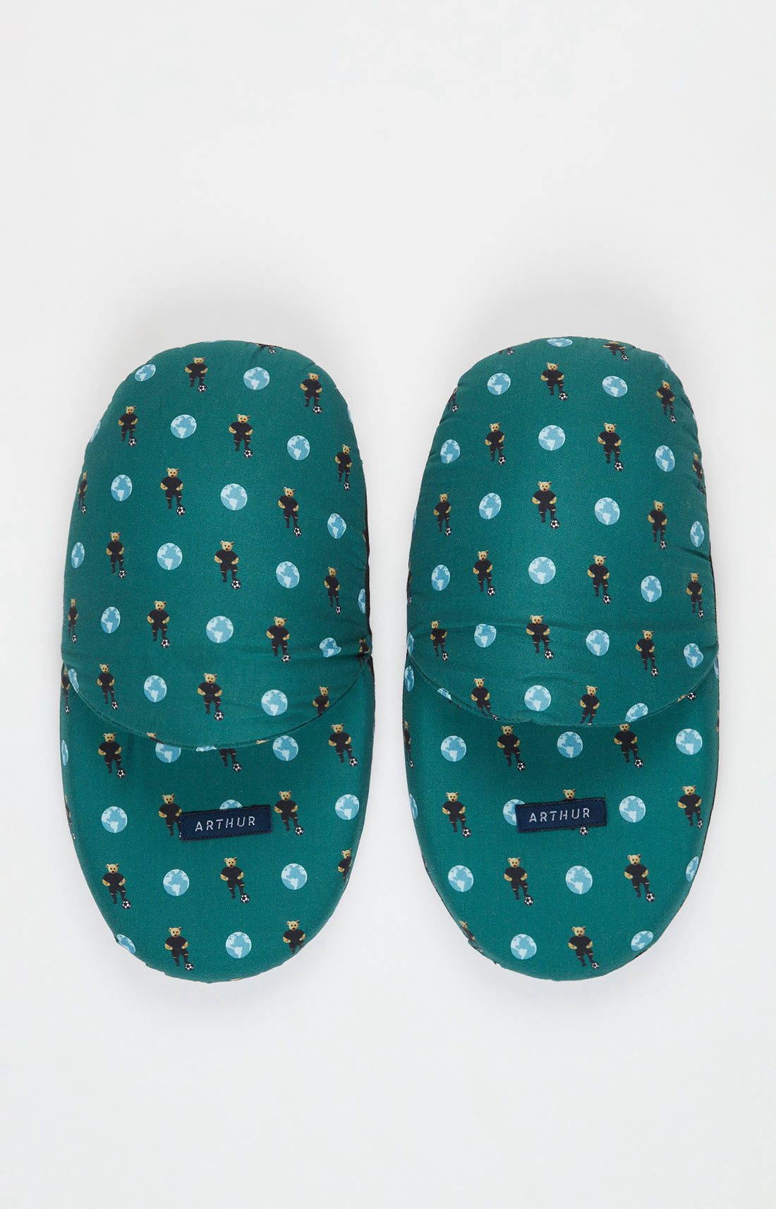 Pantoufles Homme Teddy Foot Vert 2