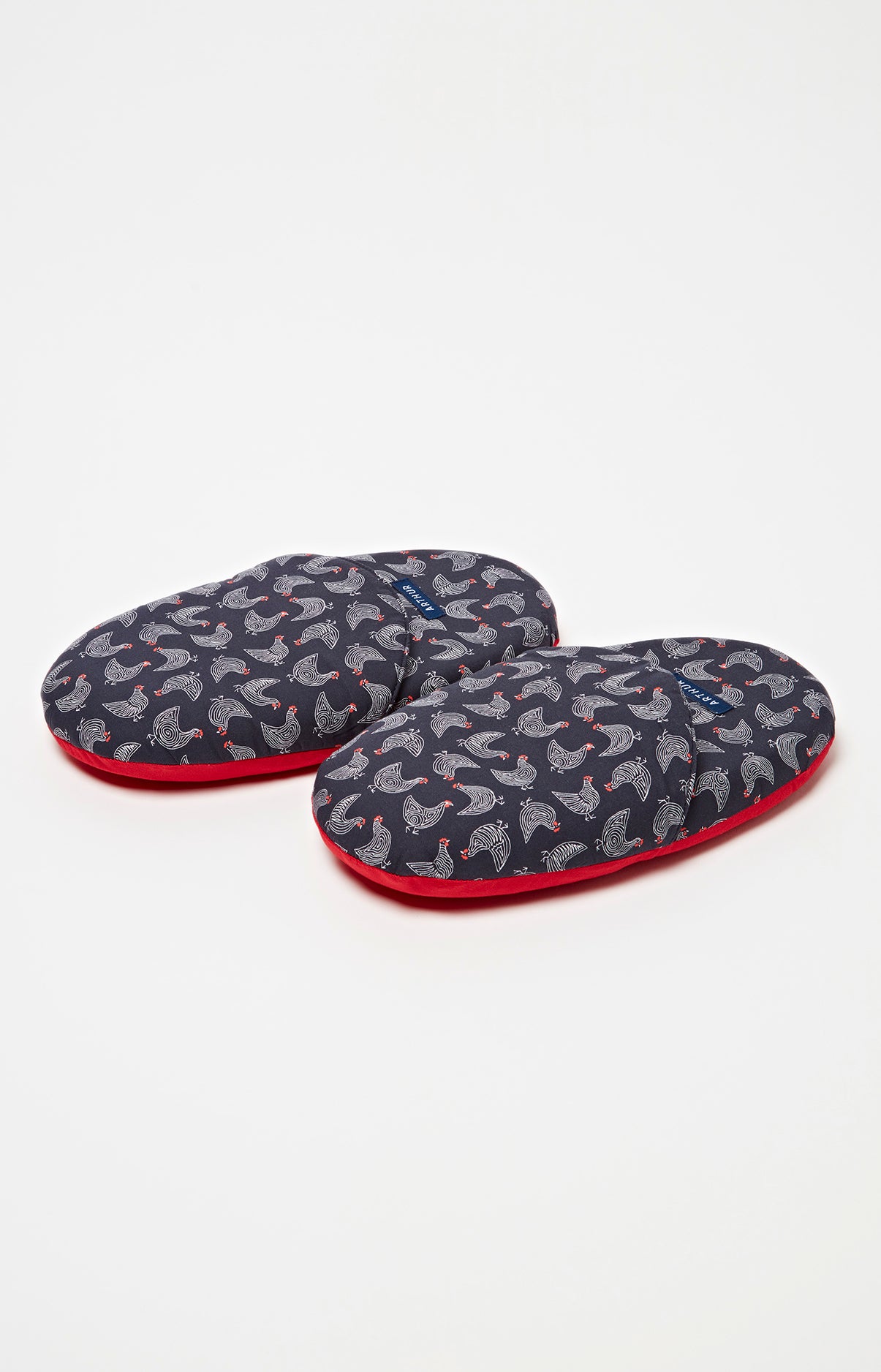 Pantoufles Homme Poules Noir 1