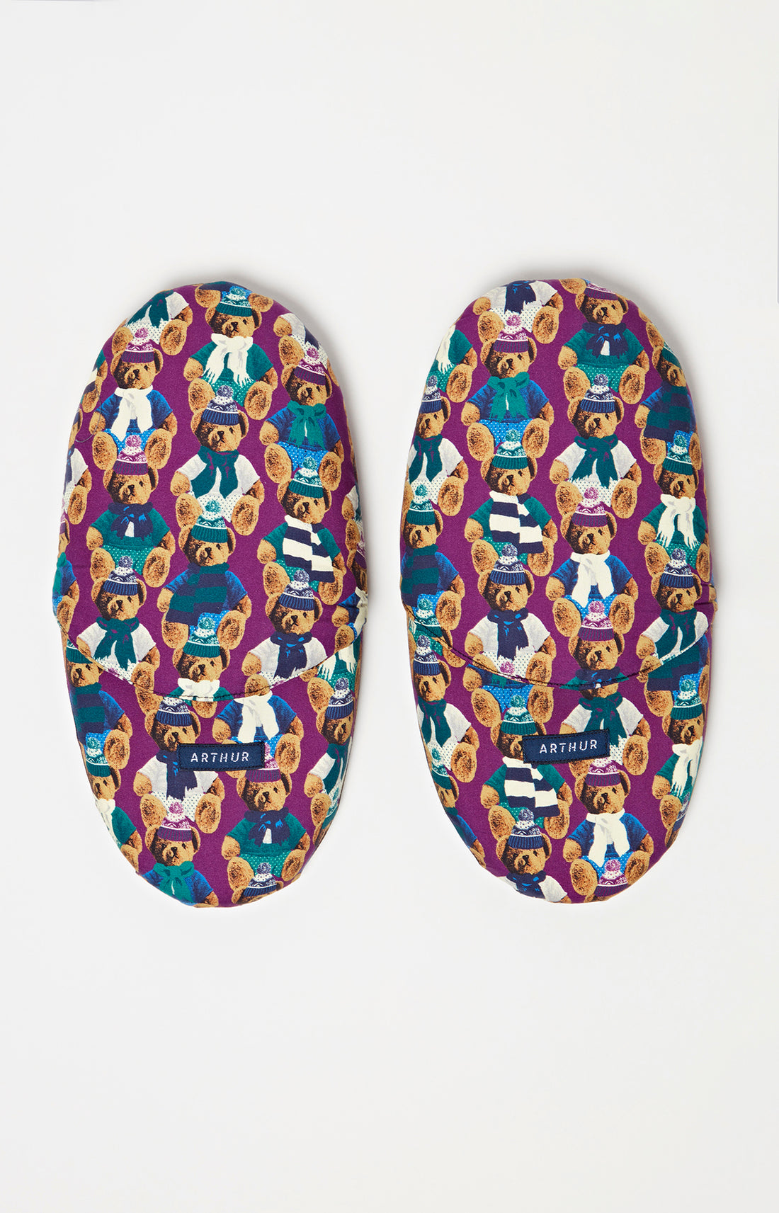Pantoufles Homme Teddy Violet et Bordeaux 4