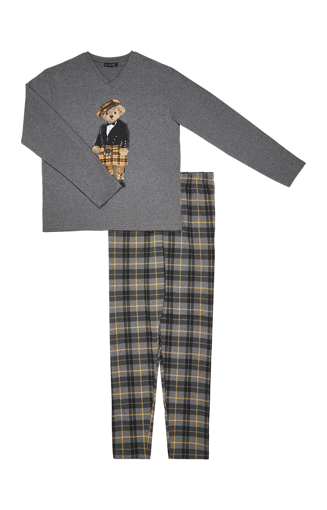 Pyjama long Enfant Boston Gris 7