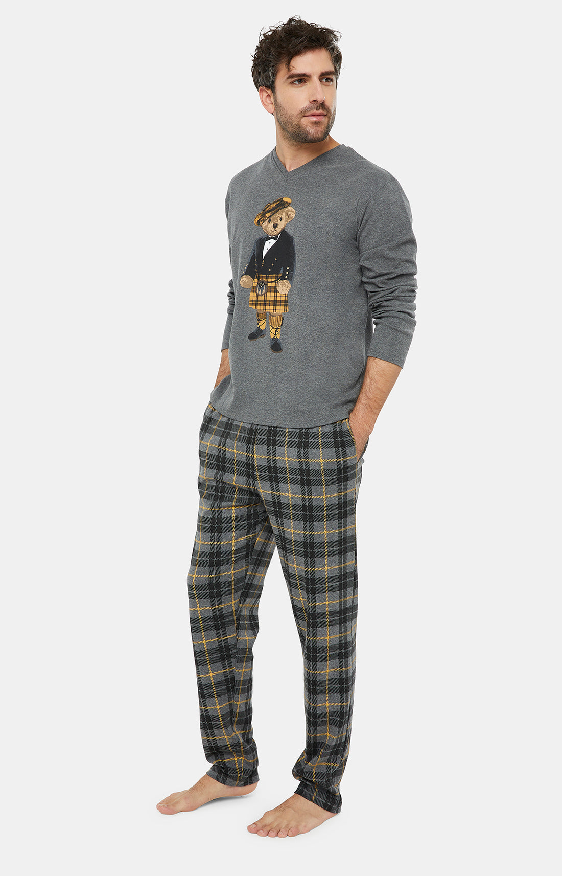 Pyjama long Enfant Boston Gris 6