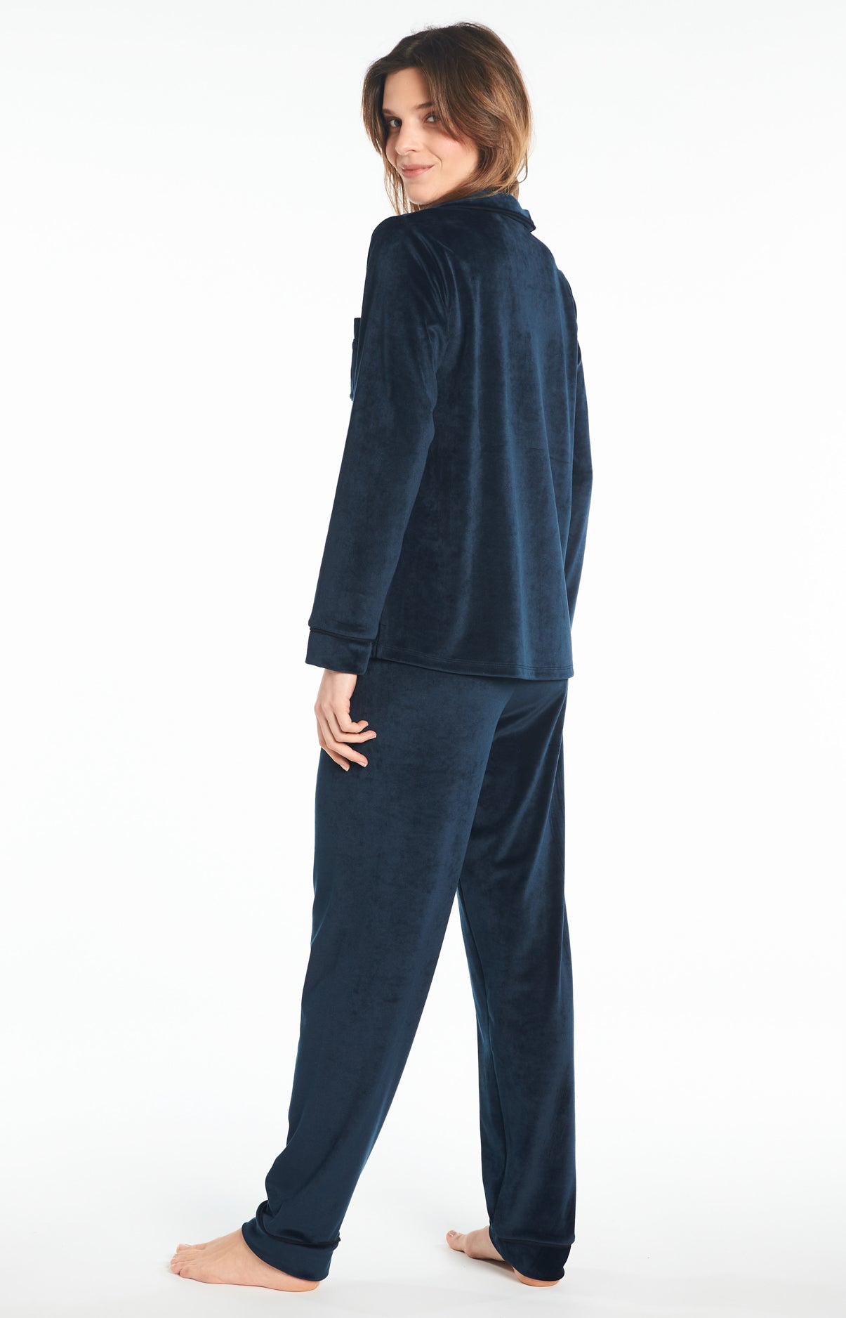 Pyjama long Femme Nuit Marine 6