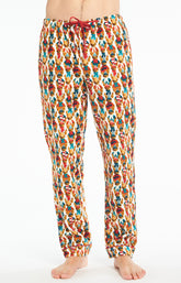 Pyjama Homme long Homme Pilou Teddy Blanc et Ivoire 7