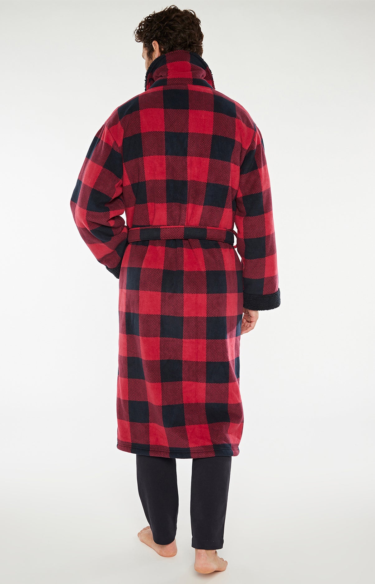Robe de chambre Homme Polaire Megan Rouge 4