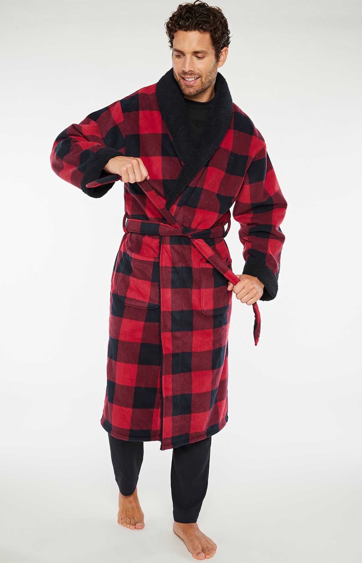 Robe de chambre Homme Polaire Megan Rouge 1