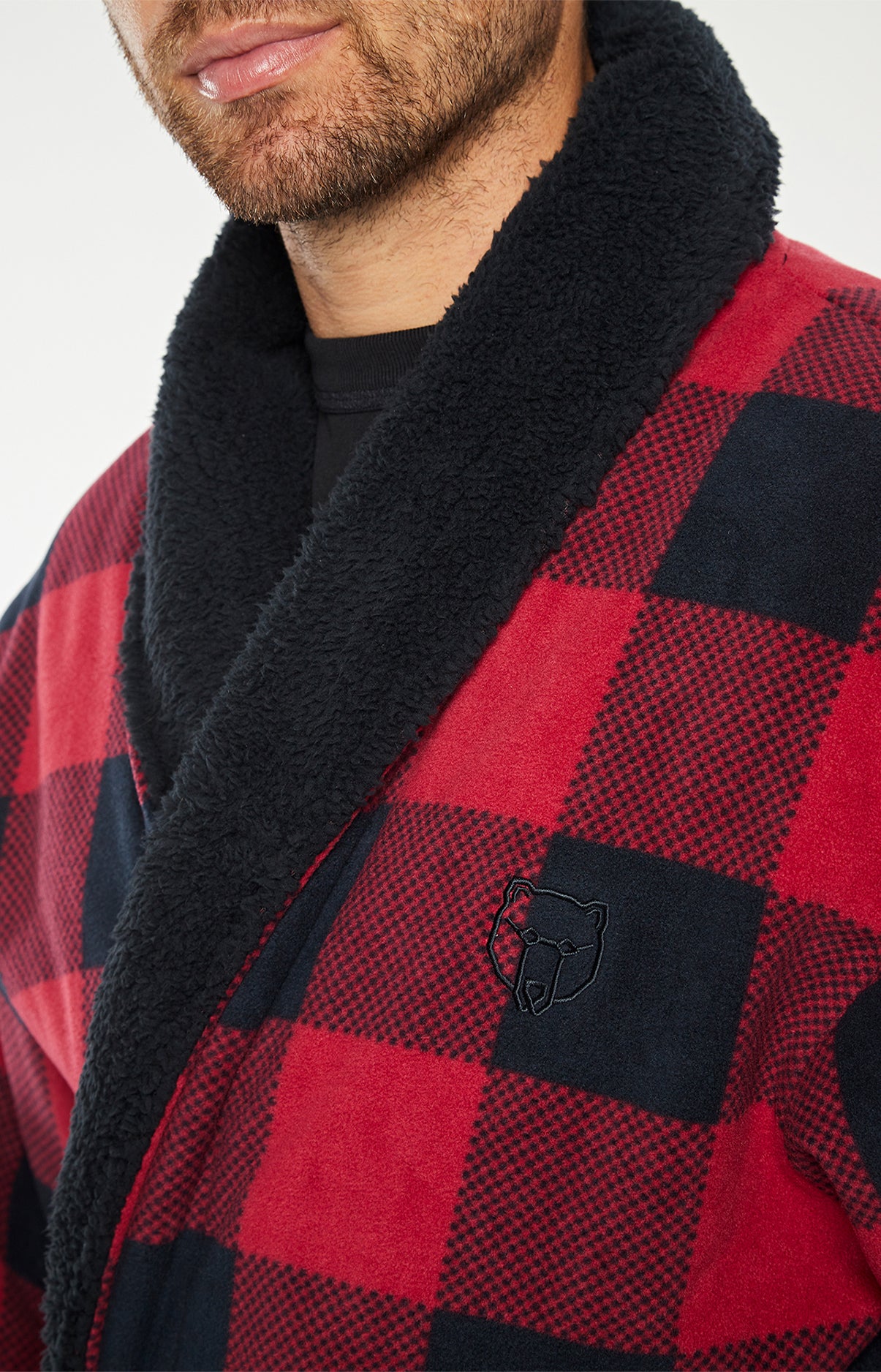 Robe de chambre Homme Polaire Megan Rouge 6
