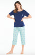 Pyjama long Femme Tortue Bleu 1