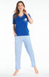 Pyjama long Femme Paquerette Bleu 1