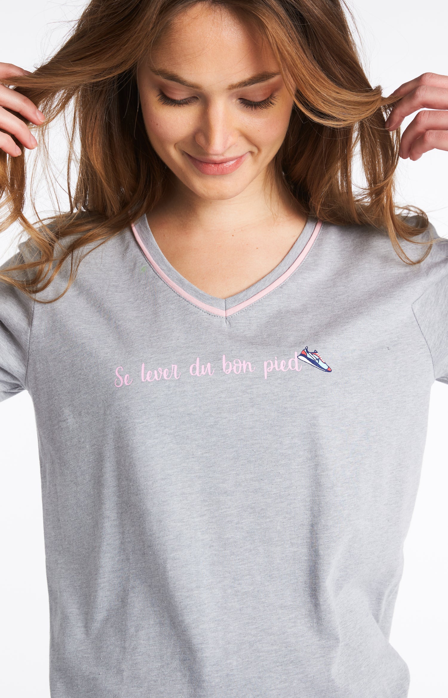Pyjama long Femme Sneakers Rose 4