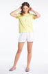 Pyjama court Femme Icecream Blanc et Ivoire 1