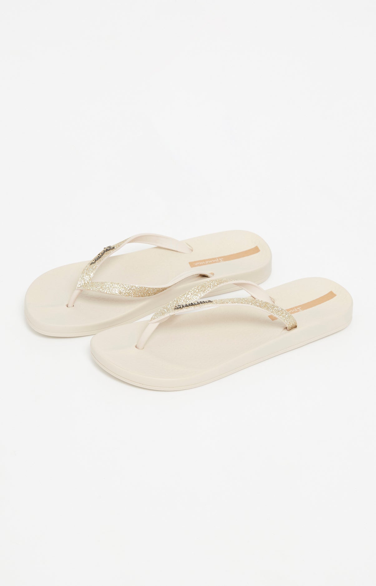 Tongs Femme unie Blanc et Ivoire 3