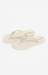 Tongs Femme unie Blanc et Ivoire 3