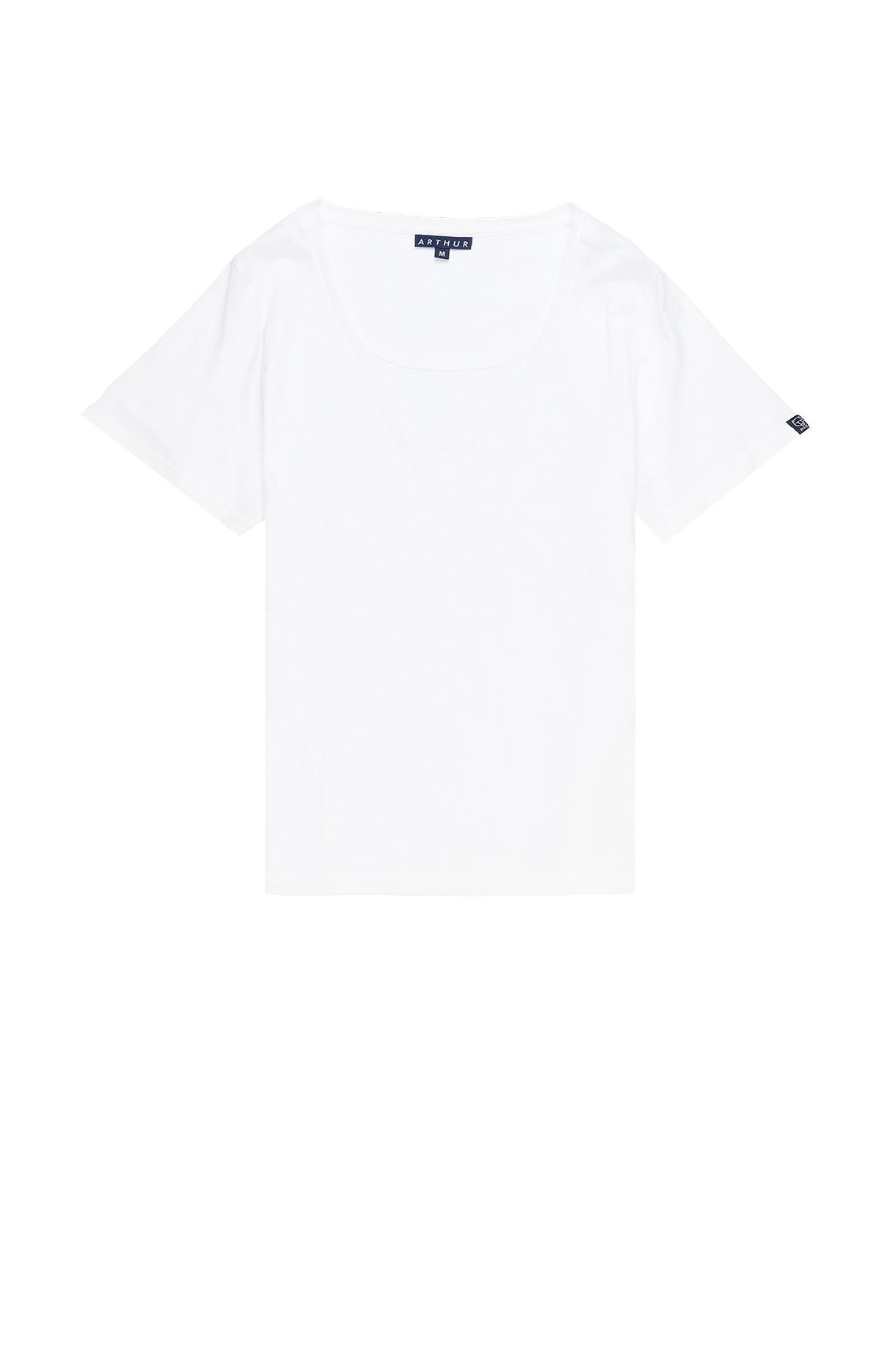 Tee-shirt Femme en coton pima Blanc et Ivoire 9