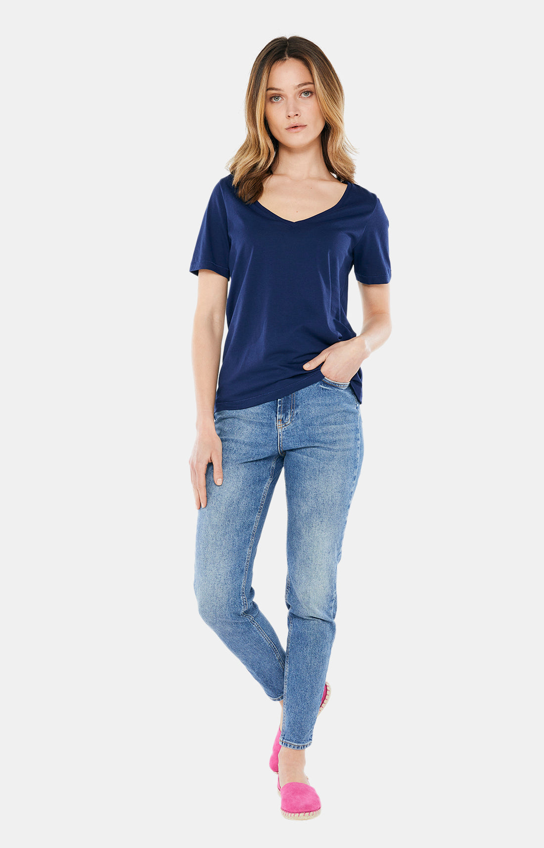 Tee-shirt Femme en coton pima Bleu 1