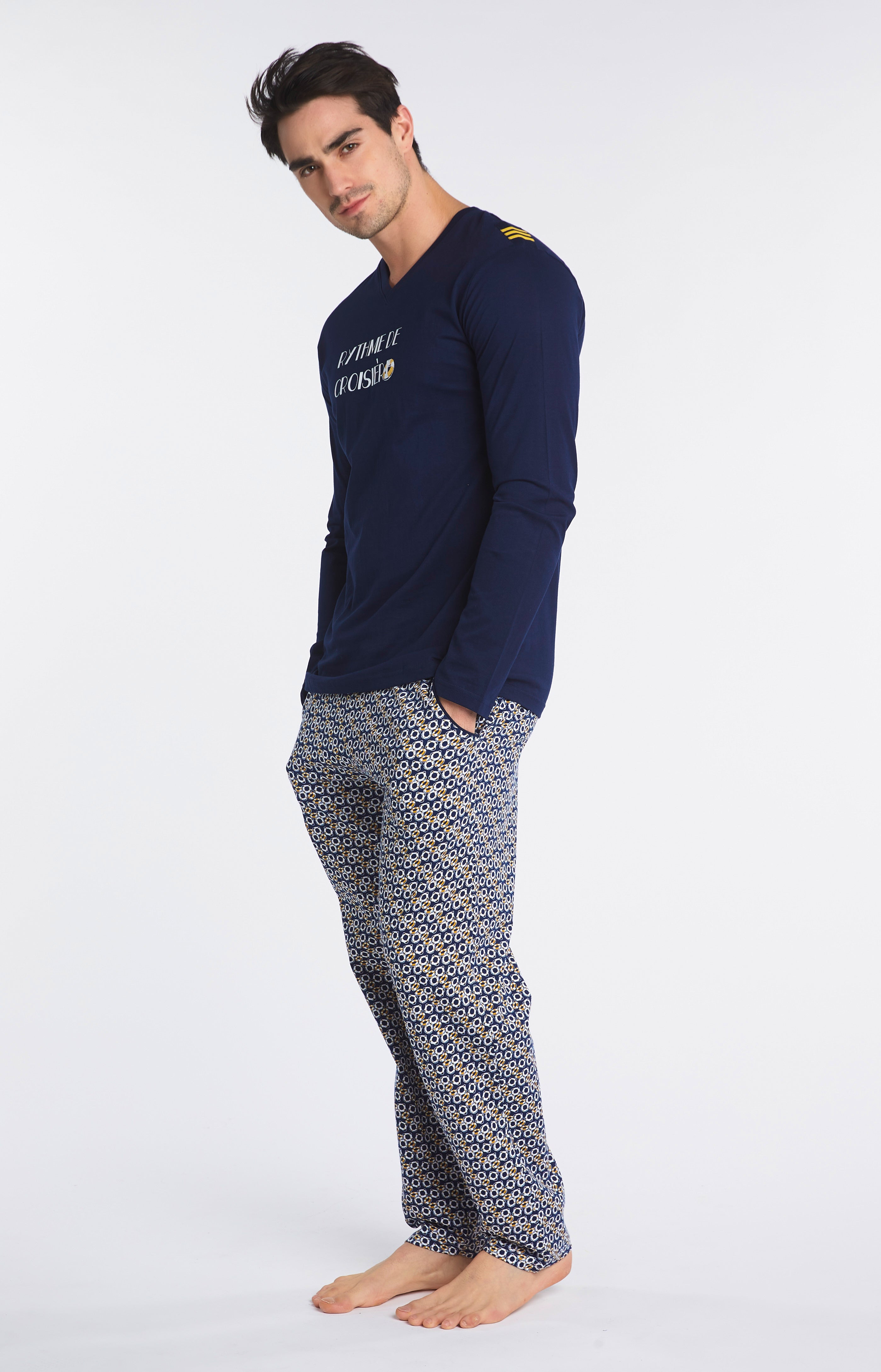 Pyjama long Homme Bouée Marine 4