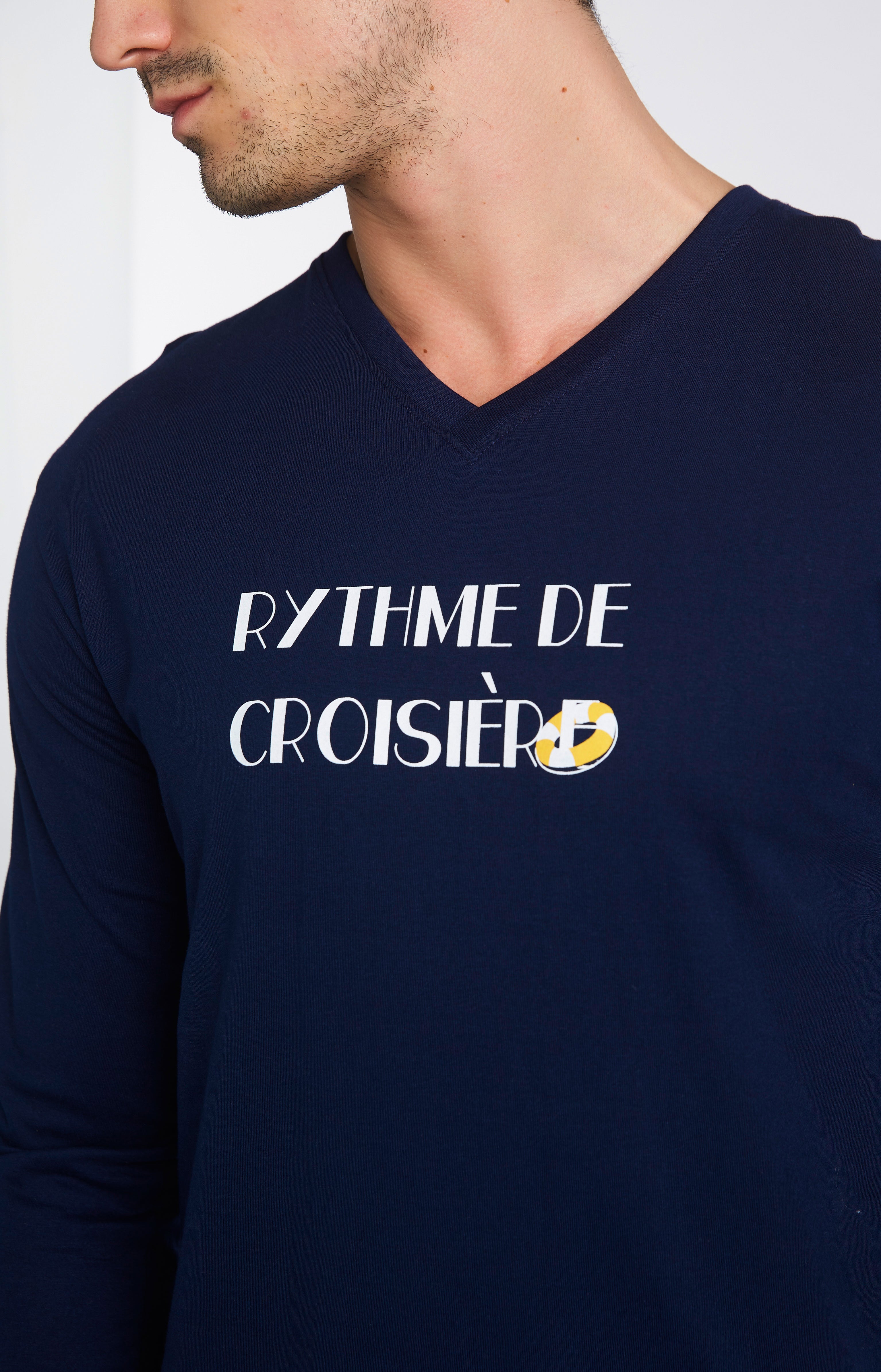 Pyjama long Homme Bouée Marine 2