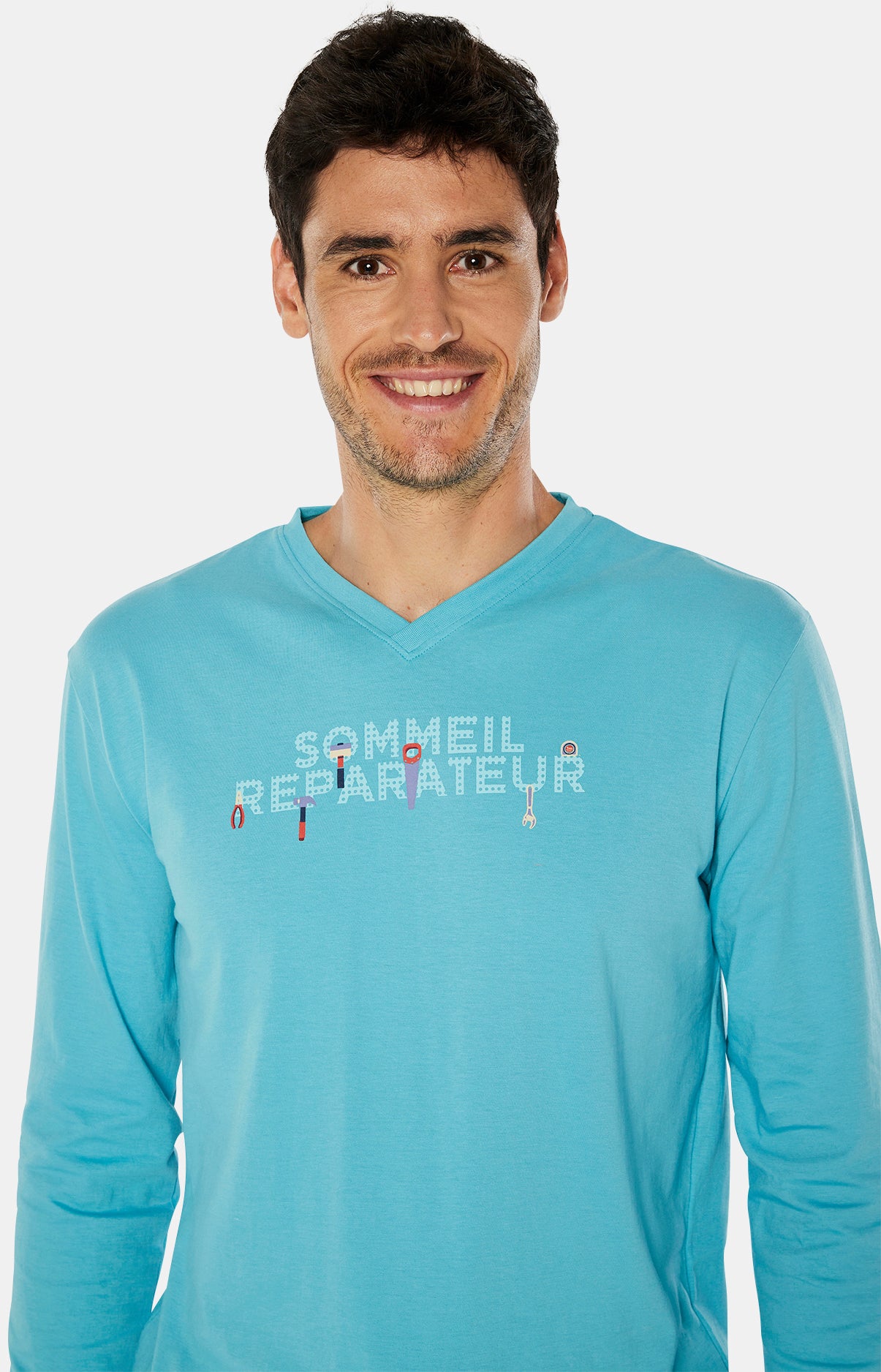 Pyjama long Homme Bricolage Marine 2