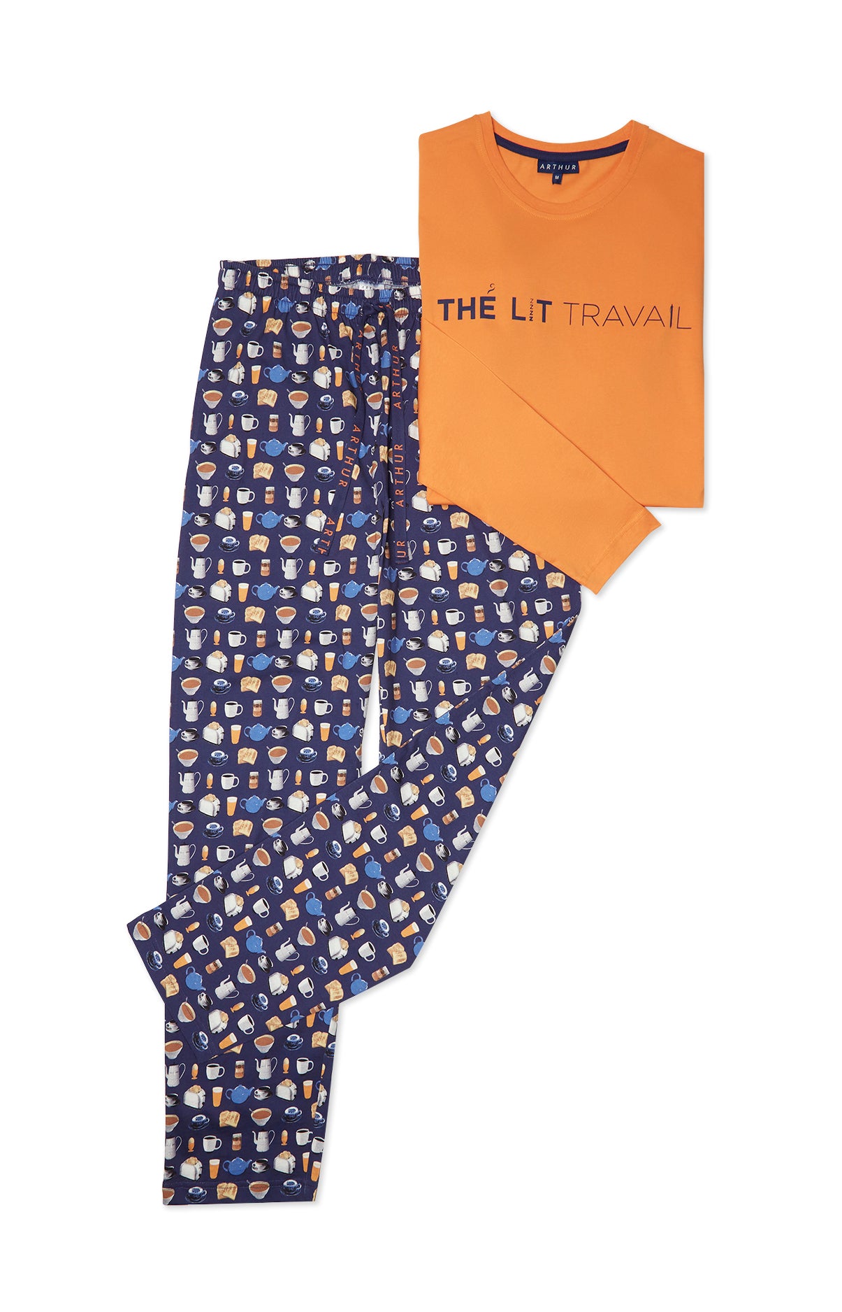Pyjama Homme long Homme Thé Lit Travail Marine 3
