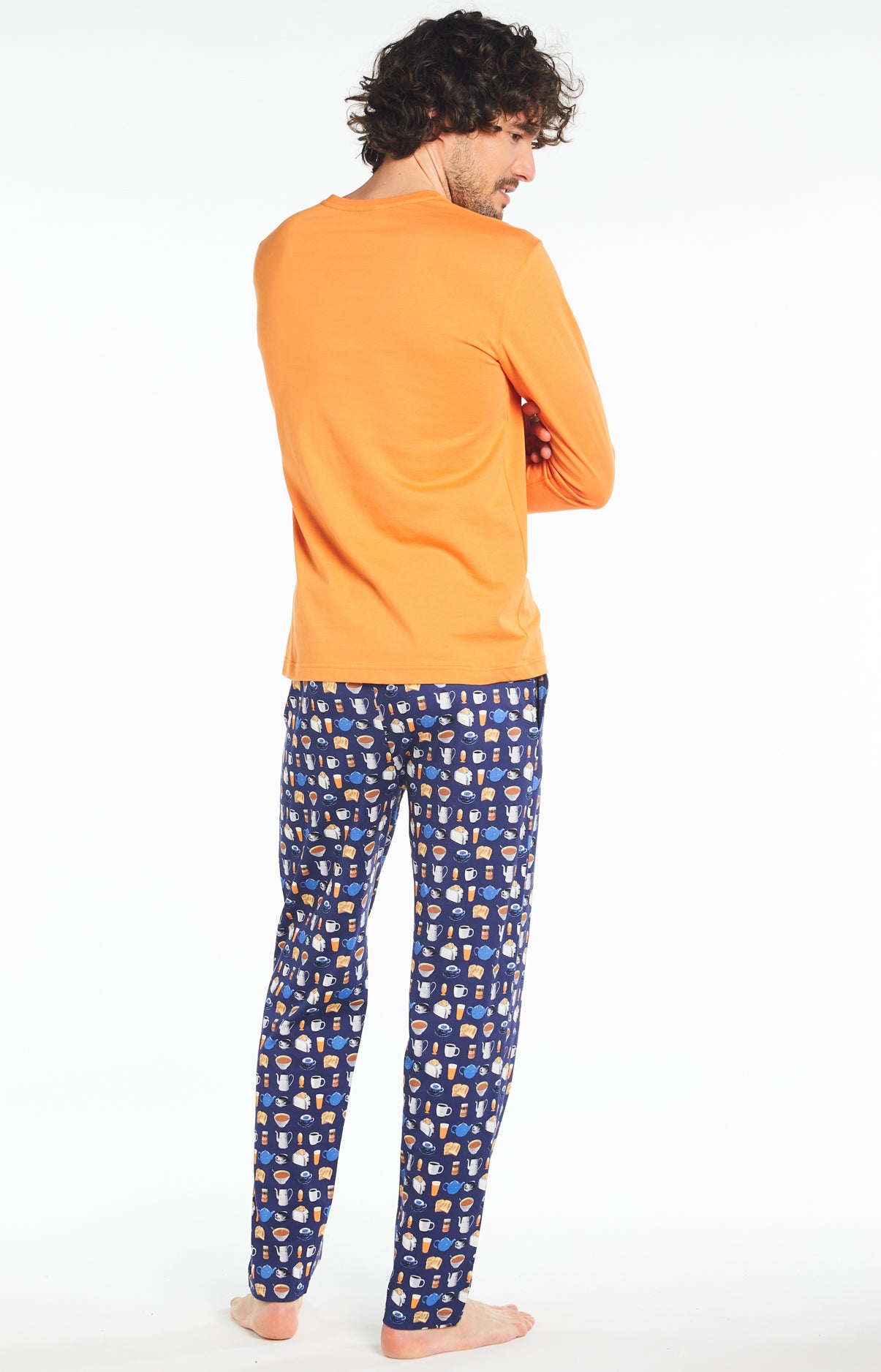 Pyjama Homme long Homme Thé Lit Travail Marine 4
