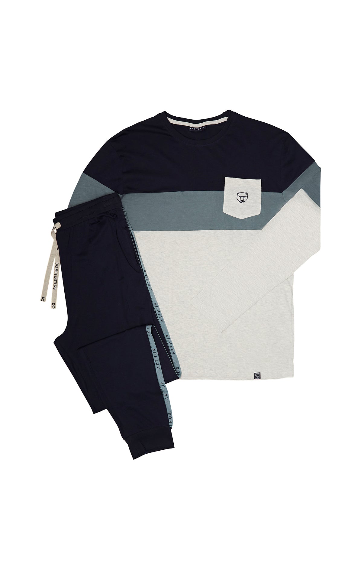 Pyjama long Femme Trio Marine 2