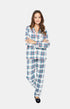 Pyjama long boutonné Femme Honoré Blanc et Ivoire 1
