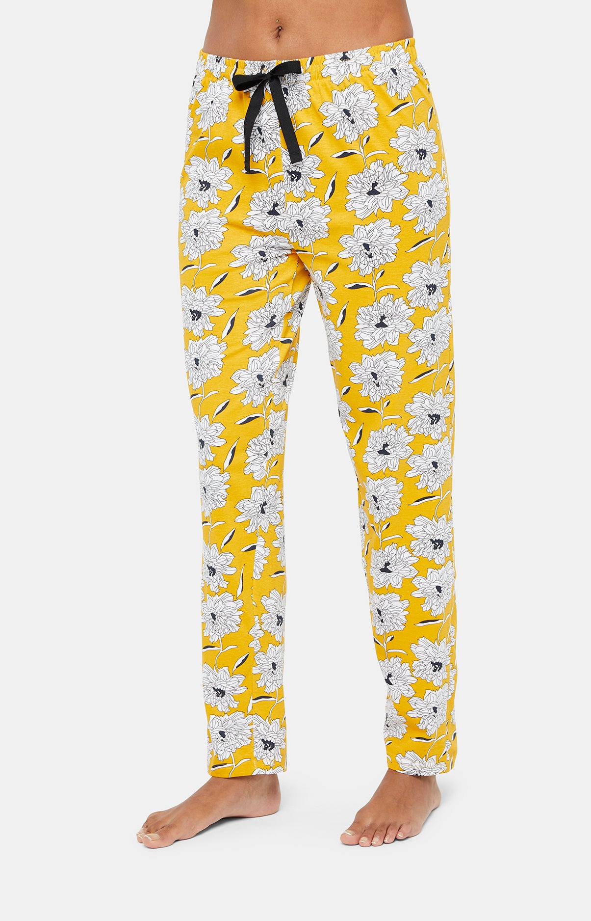 Pyjama long boutonné Femme Simone Jaune 6