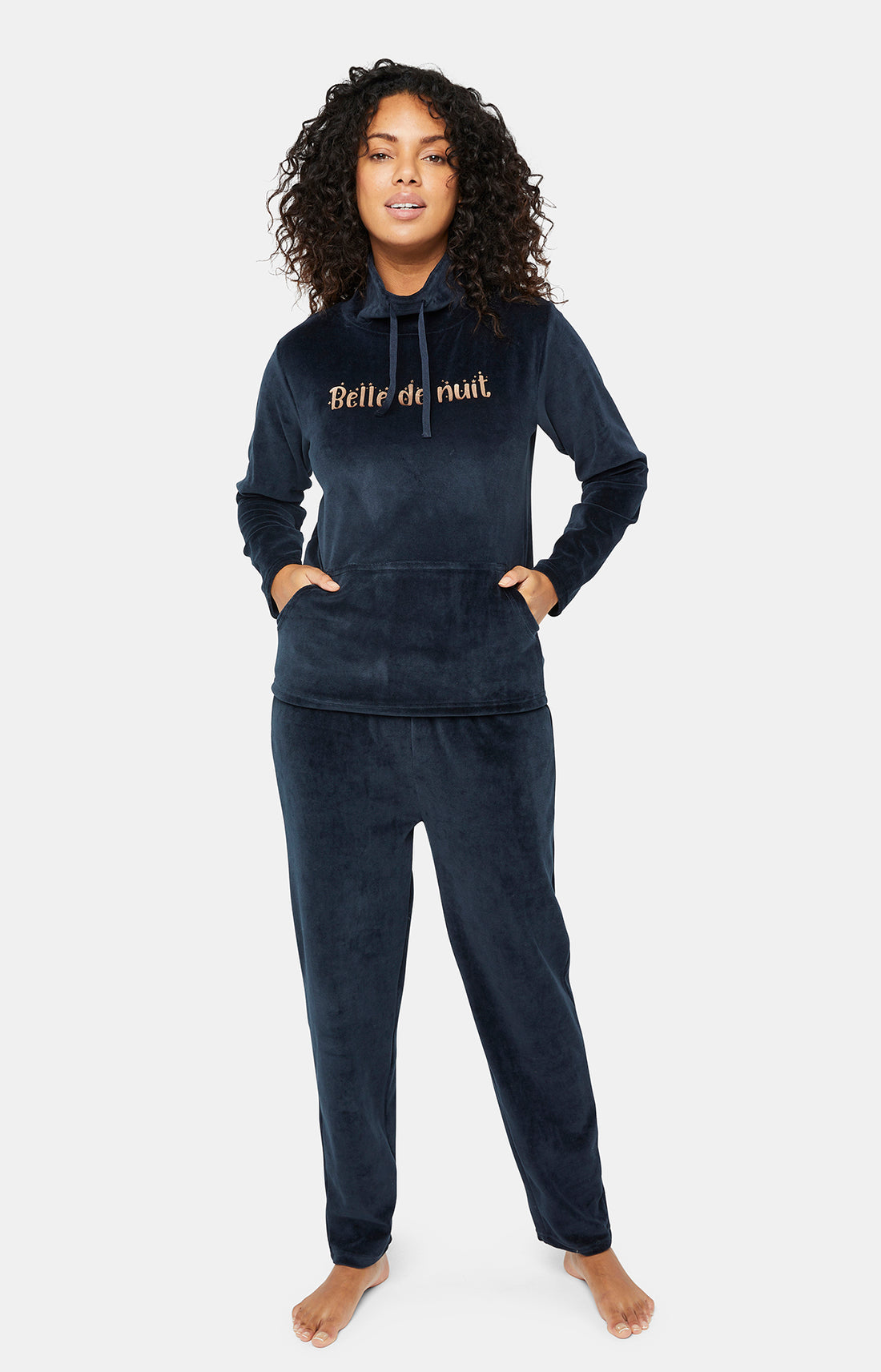 Pyjama long Femme Marine 1