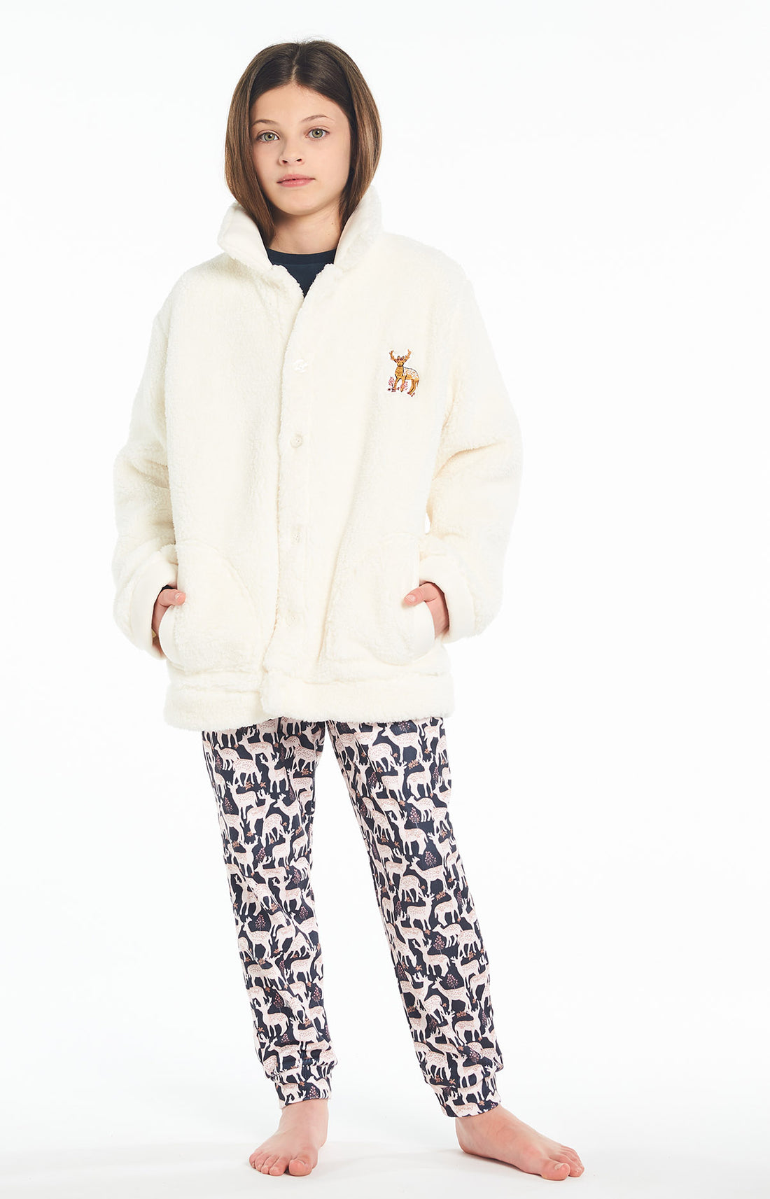 Veste Enfant Paon Blanc et Ivoire 2