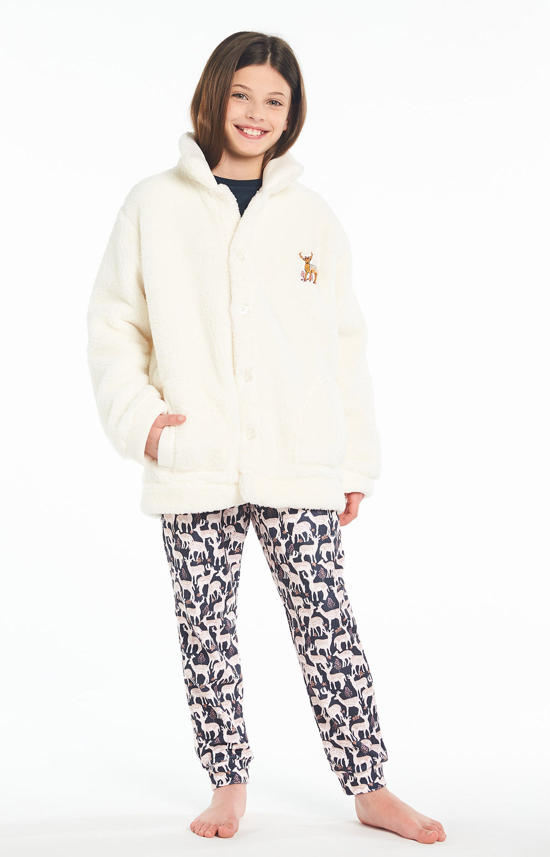 Veste Enfant Paon Blanc et Ivoire 1