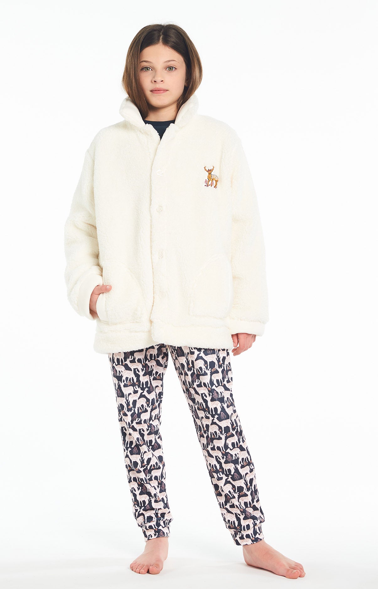 Veste Enfant Paon Blanc et Ivoire 5