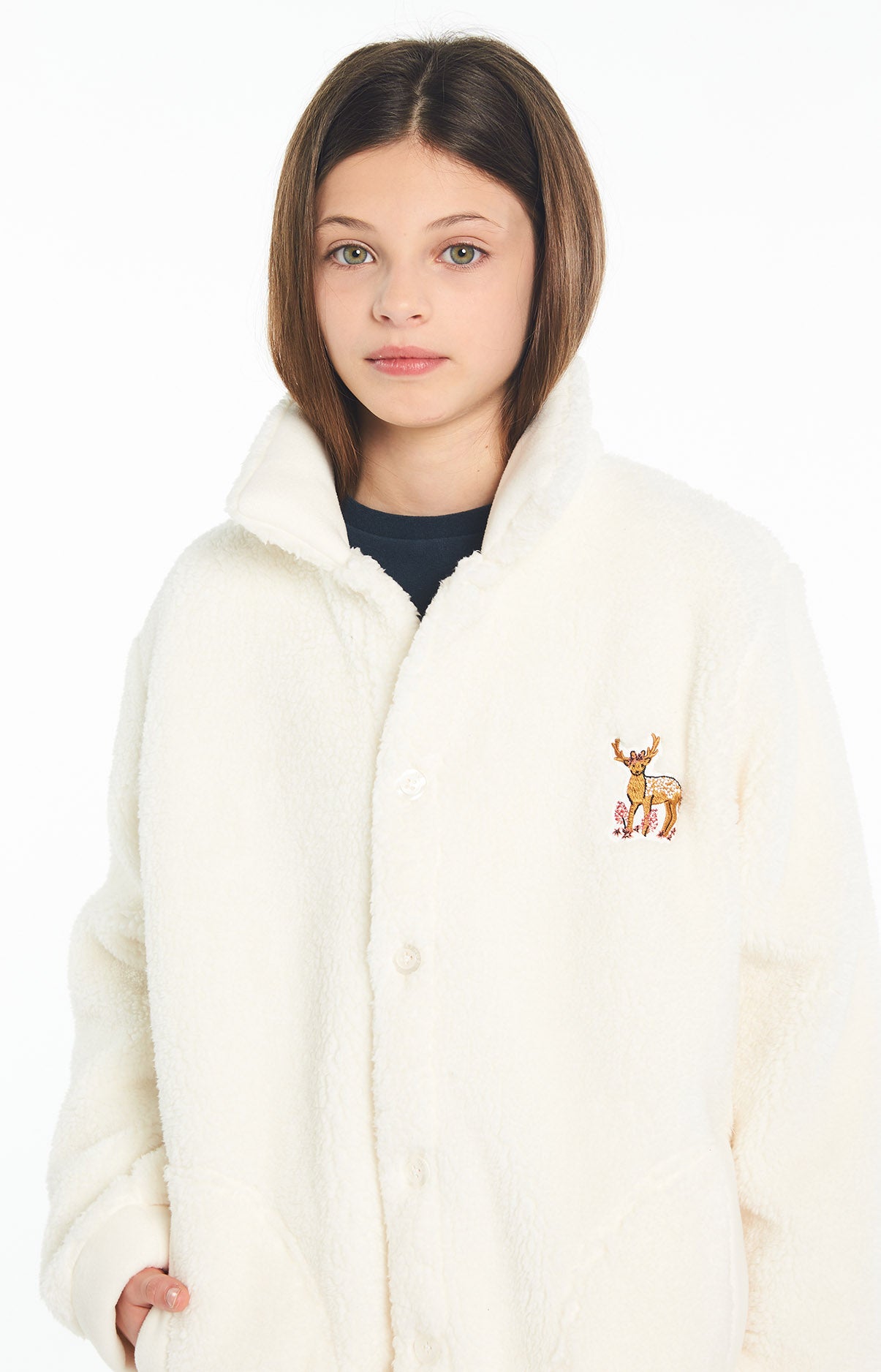 Veste Enfant Paon Blanc et Ivoire 4