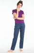 Pantalon Femme Pois Marine 1
