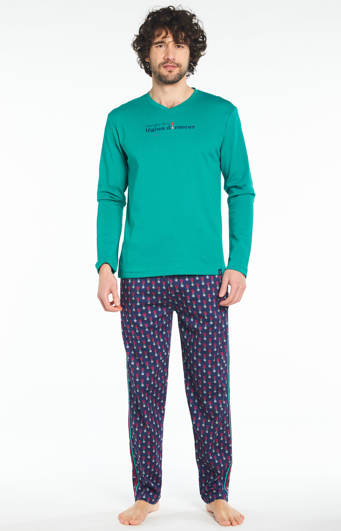 Pyjama long Homme Legion Dormeur Marine 1