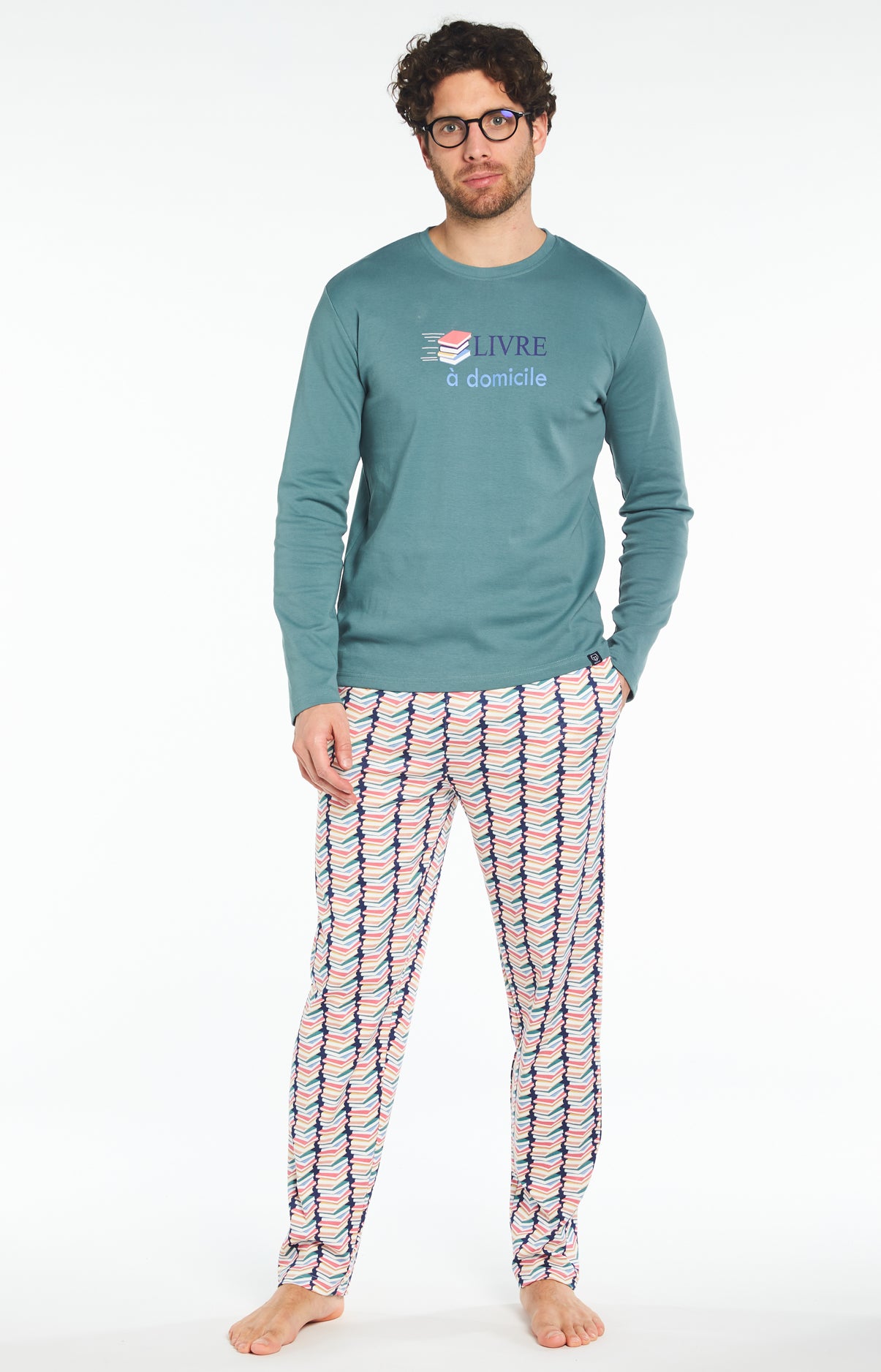 Pyjama long Homme Livre à Domicile Multicolore 4